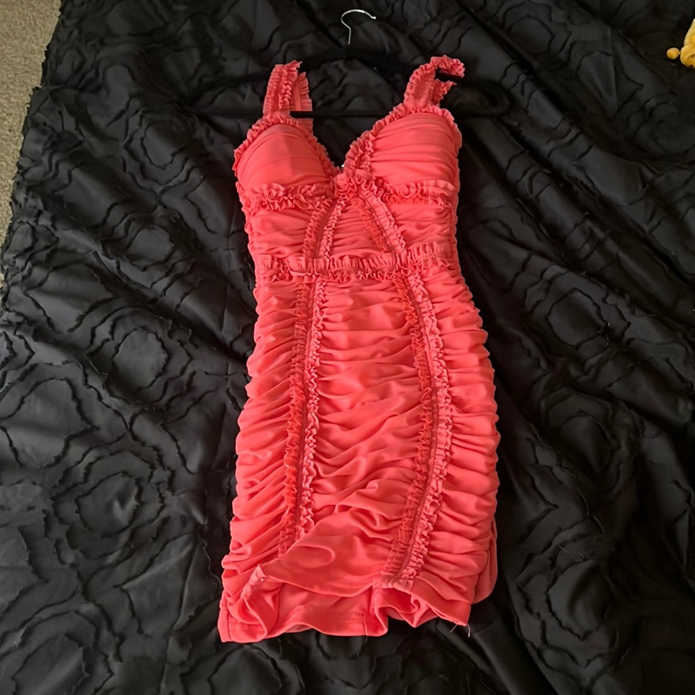 Pink Ruched Mini Dress Fashionnova